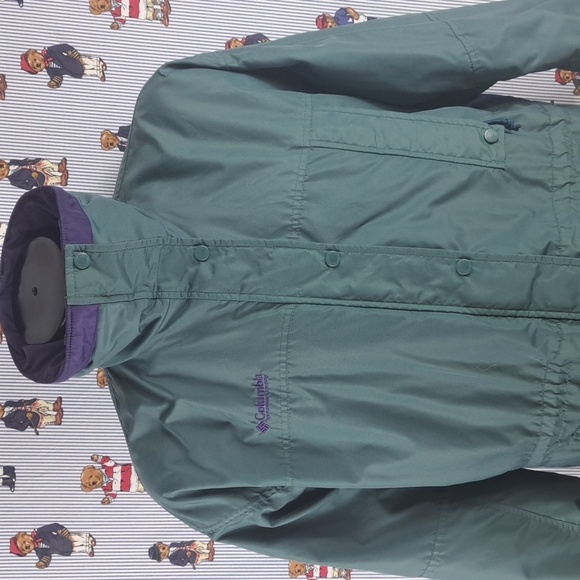 Vintage Columbia Long Peak Women's MD green 3-in1 fleece-lined ski wonter coat - Picture 2 of 11